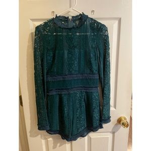 Saylor Green Lace Romper - Worn Twice
